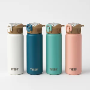 قمقمه استیل نی دار برند تیسو 750 میل