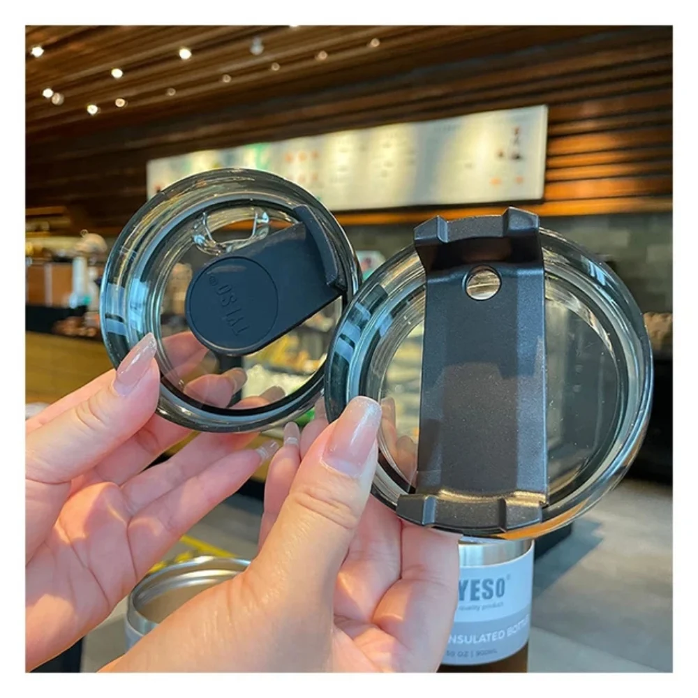 درب ضدنشت تراول ماگ TYESO 600ml با نی داخلی