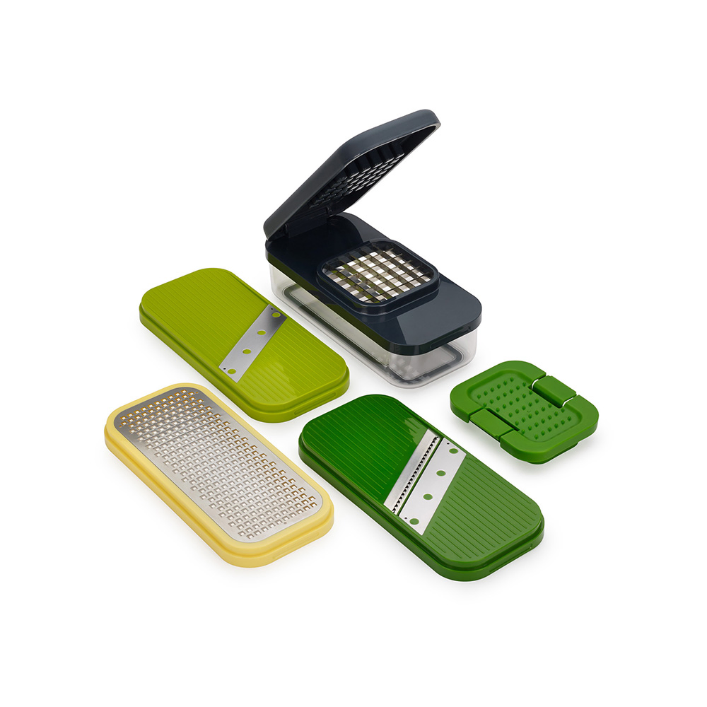 تیغه‌های تعویض‌پذیر و محفظه جمع‌آوری Joseph Joseph Multi-Prep Compact