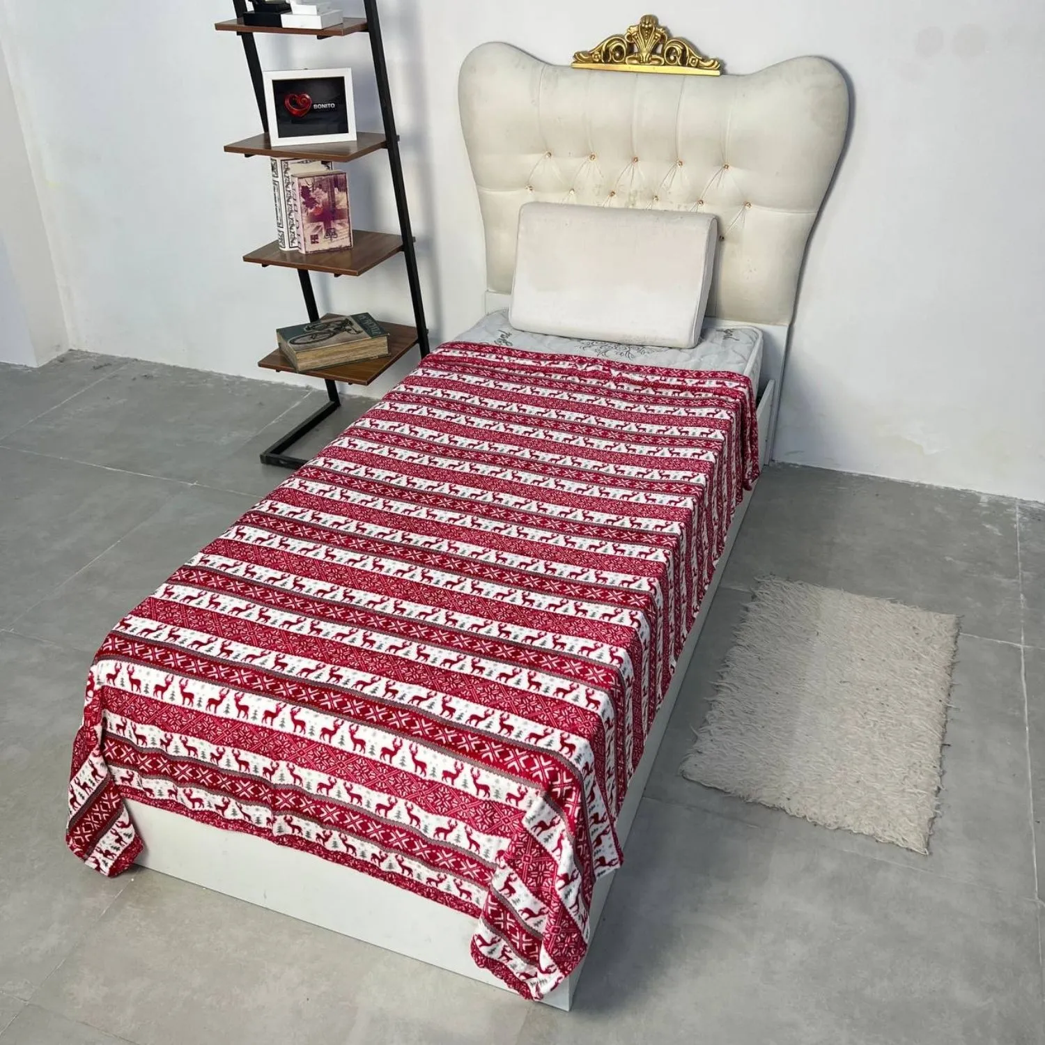 پتو مسافرتی طرح کریسمس 1نفره