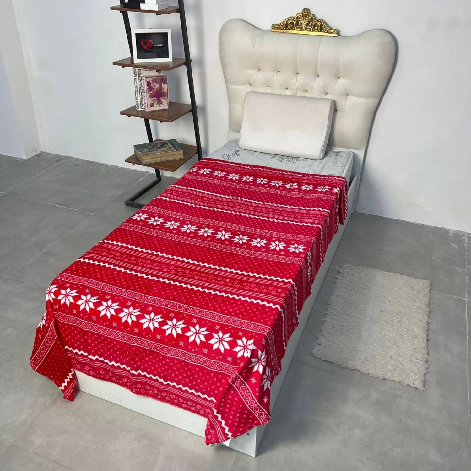 پتو مسافرتی طرح کریسمس 1نفره